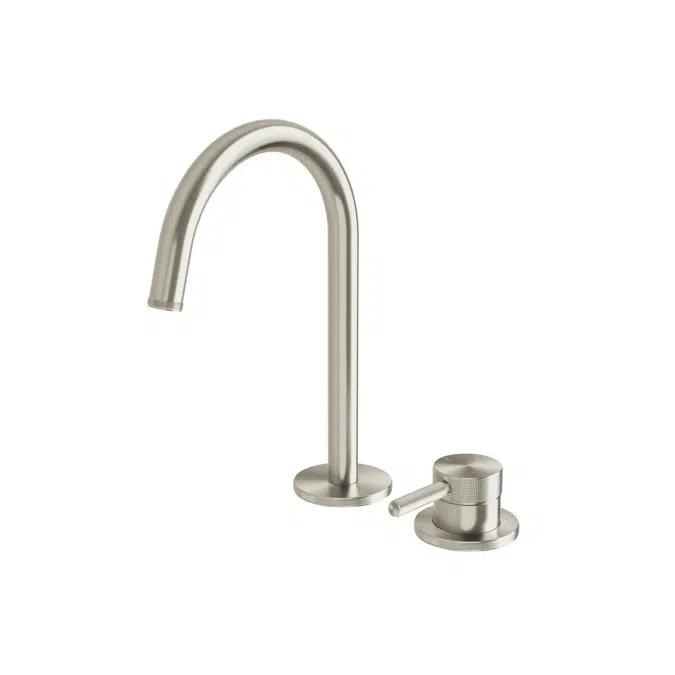 Milli Etch Brushed Nickel Hob Basin Mixer Set 21372