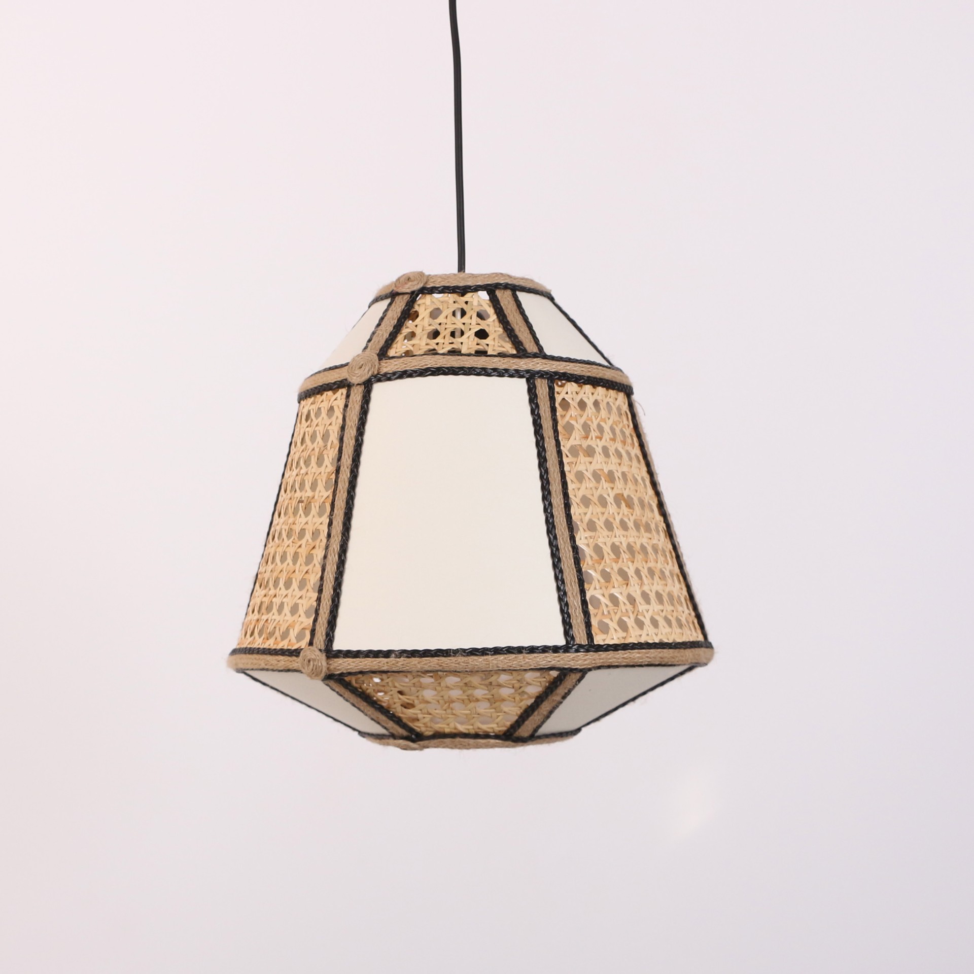 Özden Natural Hazeran & Fabric Chandelier