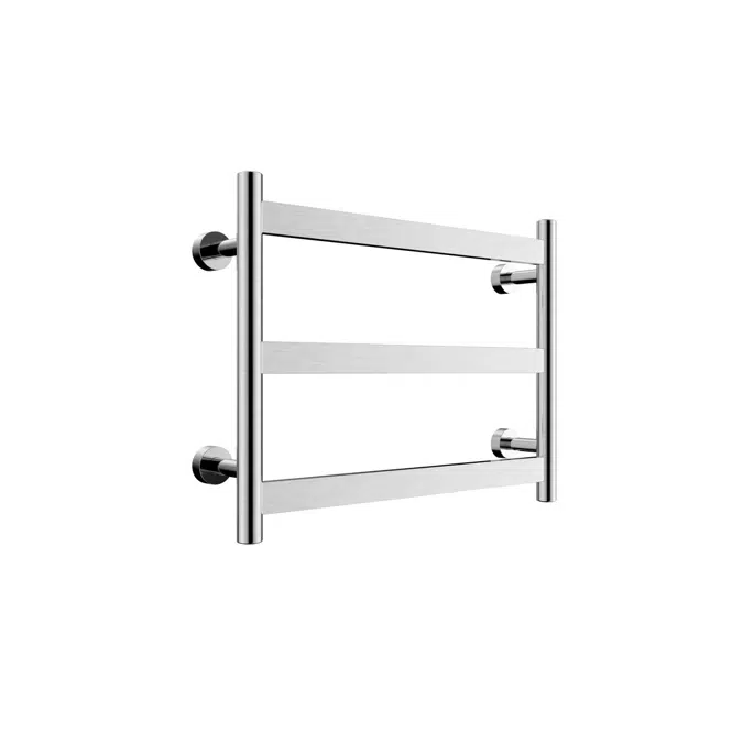 Mizu Stream 600 x 450mm Brushed Stainless Steel Heated Towel Rail 9508761