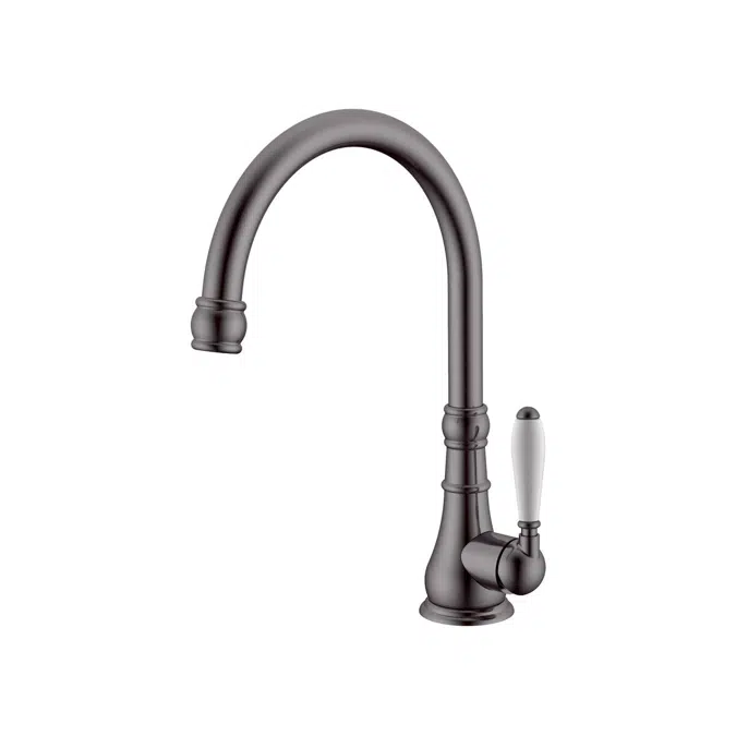Milli Voir Gooseneck Lavabo Bataryası Fırçalanmış Gunmetal 2265542