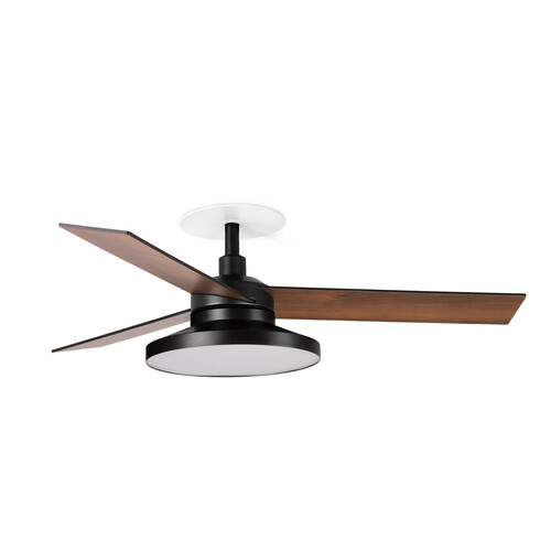 RUDDER RECESSED TAK S Ceiling fan siyah/ceviz 3000K TUYA