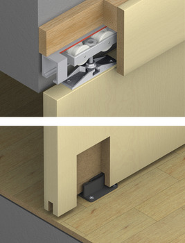 Sliding door fitting, Hawa Junior 100 Z, set - 941.04.002