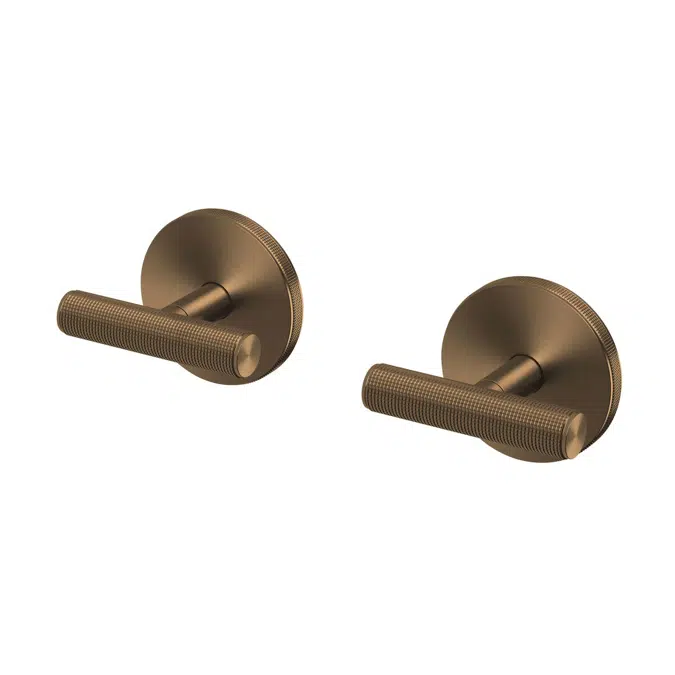 Milli Etch Brushed Bronze Wall Top Assemblies with 15mm Extended Spindles 21839