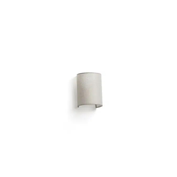 66400-101 - Round Linen Wall Lamp Vertical