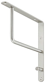 Wardrobe bracket, with 1 hooks, wall mounting, stainless steel - 842.46.000