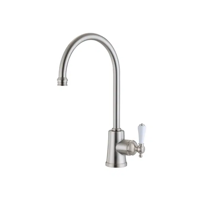 Kado Era Large Porcelain Handle Sink Mixer Brushed Nickel 9512091