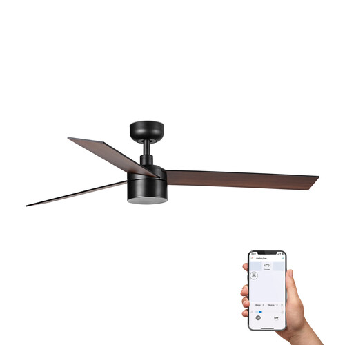 RUDDER TEK 3 L Black/walnut fan 4000K TUYA