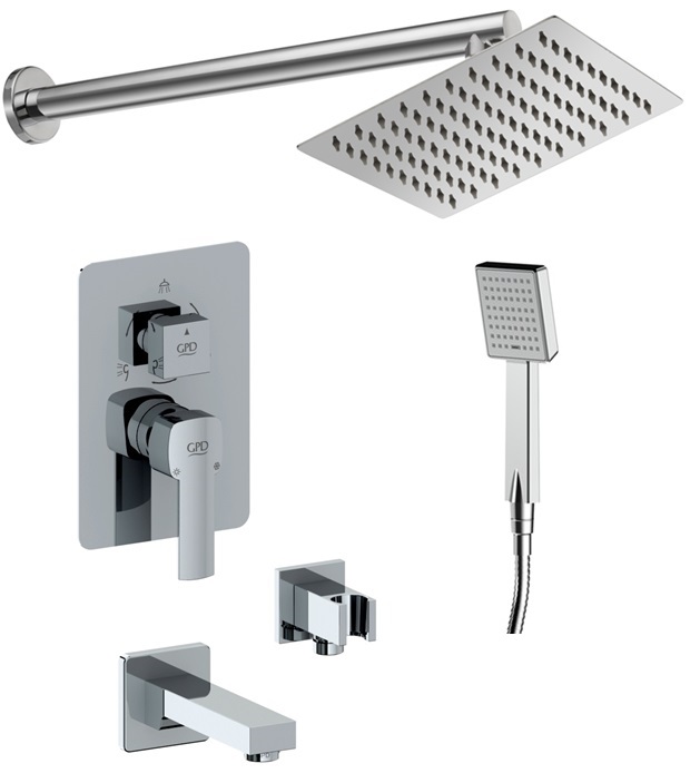GPD Pedra Rotatable Built-in Shower Set - BNS05
