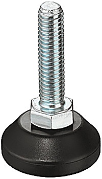 Adjusting screw, Rotating, with plastic foot plate - 651.00.026