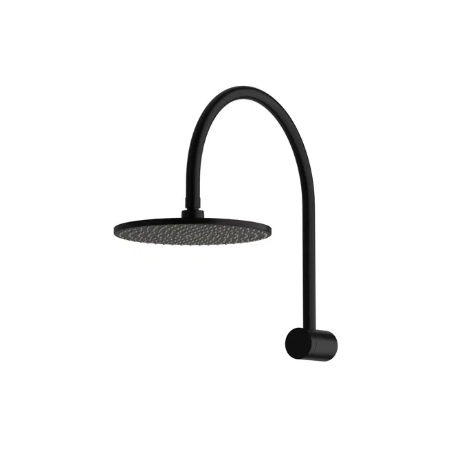 Milli Mood Edit Hi-Rise Shower Curved 250mm Head PVD Matte Black 9511470