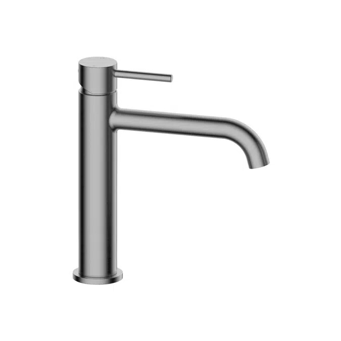 Mizu Drift Fırçalanmış Gunmetal Orta Yükseklik Kavisli Lavabo Musluğu 2267261