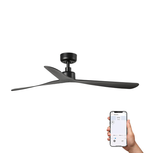 ROCKER L Ceiling fan siyah TUYA