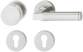 Door handle set, stainless steel, Startec, PDH3107, rose - 902.96.906