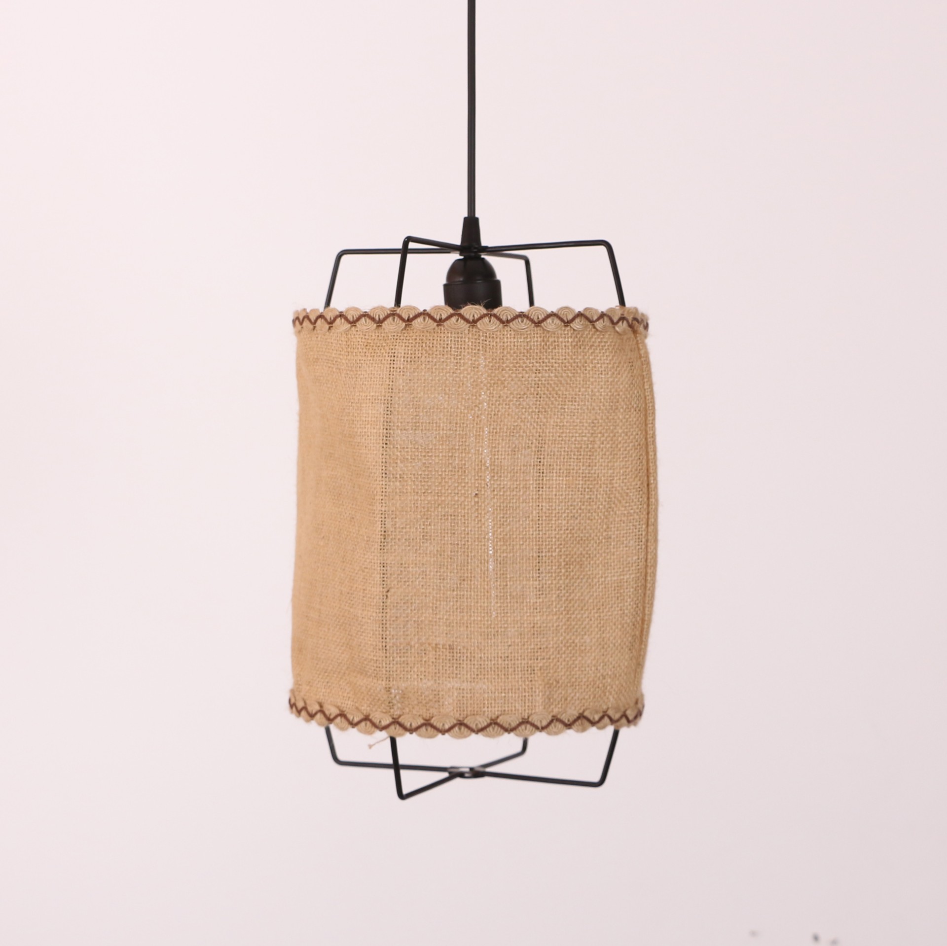 Cappadocia Doğal Jut Siyah Barlı Avize 