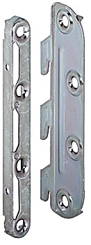 Bed connector, With cranked hook-in part and striking plate - 271.03.531