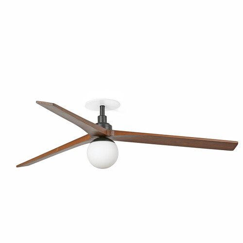 KLIM RECESSED L Ceiling fan siyah/ceviz E27 duvar kumandası beyaz