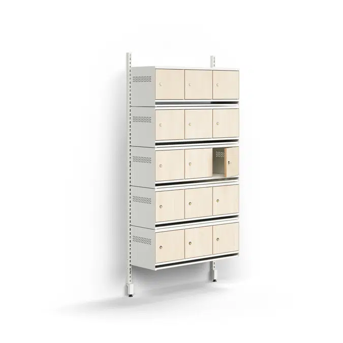 Entry 15 Basic Wall Shoe Rack Unit with Wooden Lid