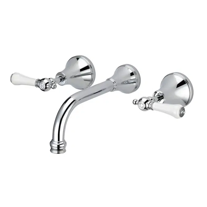 Kado Era Krom 200mm Porselen Kol Kolu Duvar Lavabo Seti 9508838