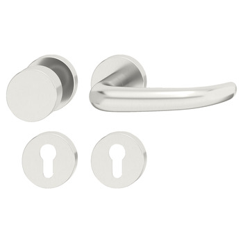 Door handle set, Stainless steel, Startec, PDH5104, rose/escutcheon - 902.85.290