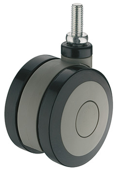 Twin wheel castor, Load bearing capacity 100 kg, steerable - 660.39.515