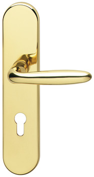Brass Security Door Handles, Hoppe Verona M86G - 901.88.521