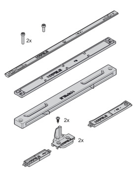 Soft and self closing mechanism, for door weights up to 40 kg - 403.50.903