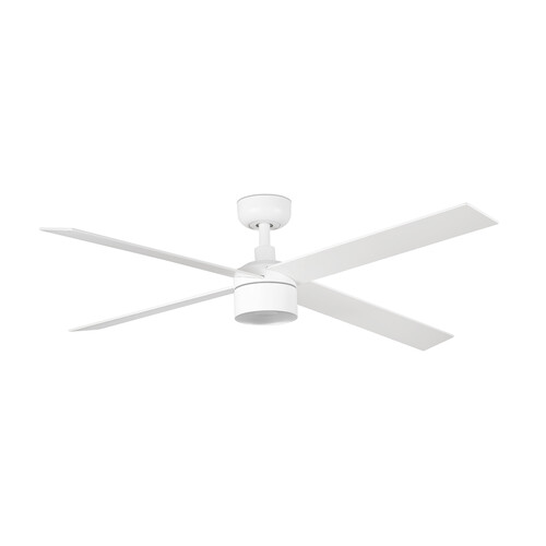 RUDDER TEK 4 L Ceiling fan white/ash 4000K 0-10V/1-10V
