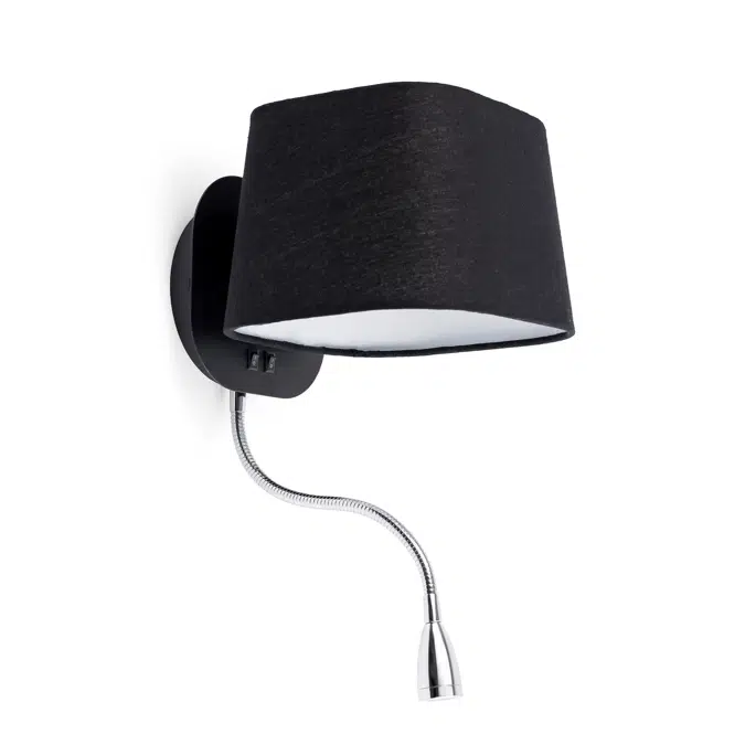 29951 - SWEET Black Reading Wall Lamp with Reader
