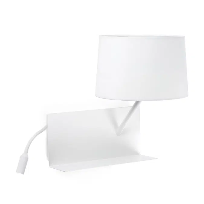 28414 - HANDY White Wall Lamp with LED Right Reader