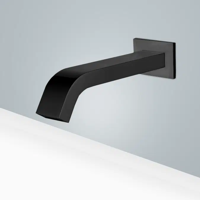 Wall Mount Matte Black Touchless Basin Faucet