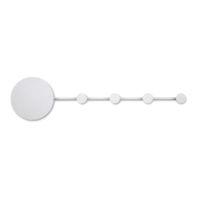 01000 - HAN White Wall Lamp/Coat Rack