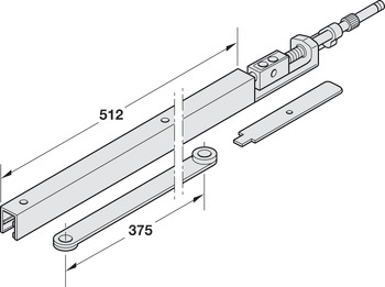 Kılavuz Ray, G96 GSR, dar pasif yapraklar için, Dorma - 931.04.227