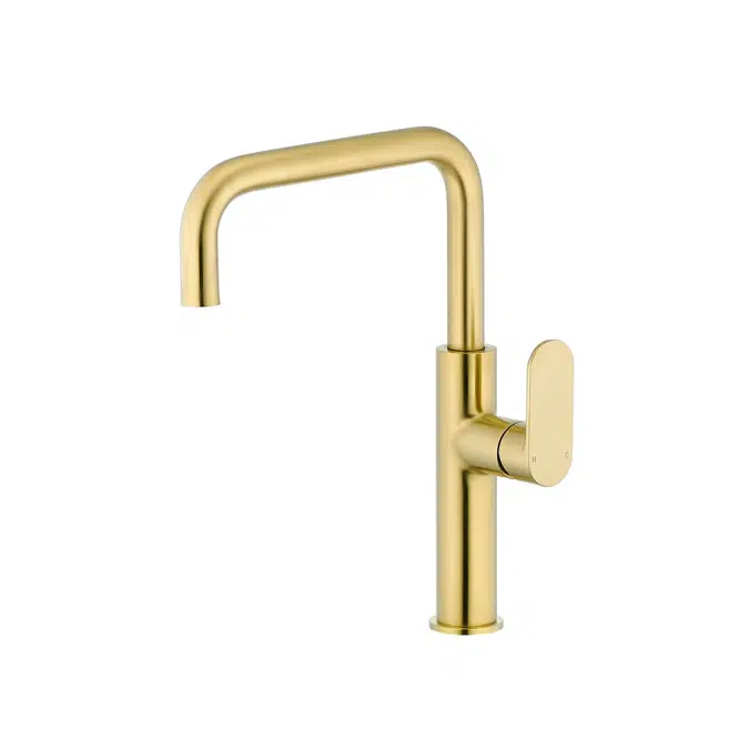 Mizu Soothe MK2 Brushed Brass Gooseneck Sink Mixer Tap 2265858