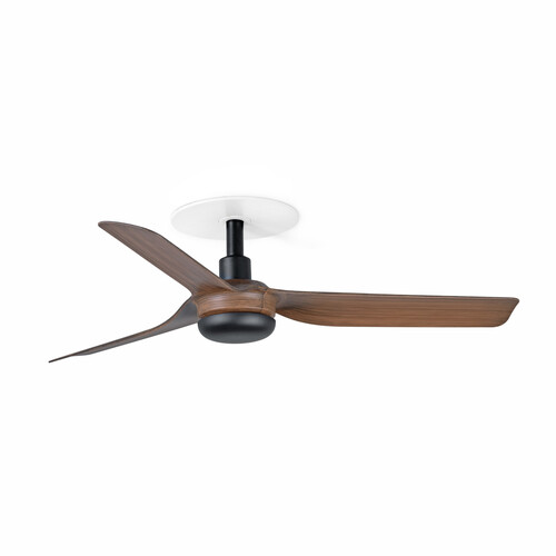 MINI PUNT RECESSED S Ceiling fan black/walnut TUYA