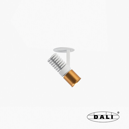 UNO beyaz/altın recessed spot pulldown 8W 11° 2700K CRI90 DALI