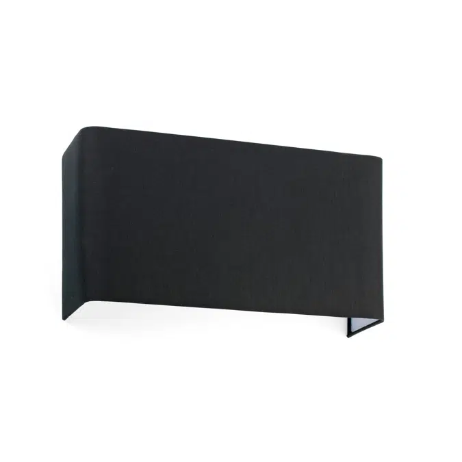 66414 - COTTON RCT Horizontal Black Wall Lamp 2L