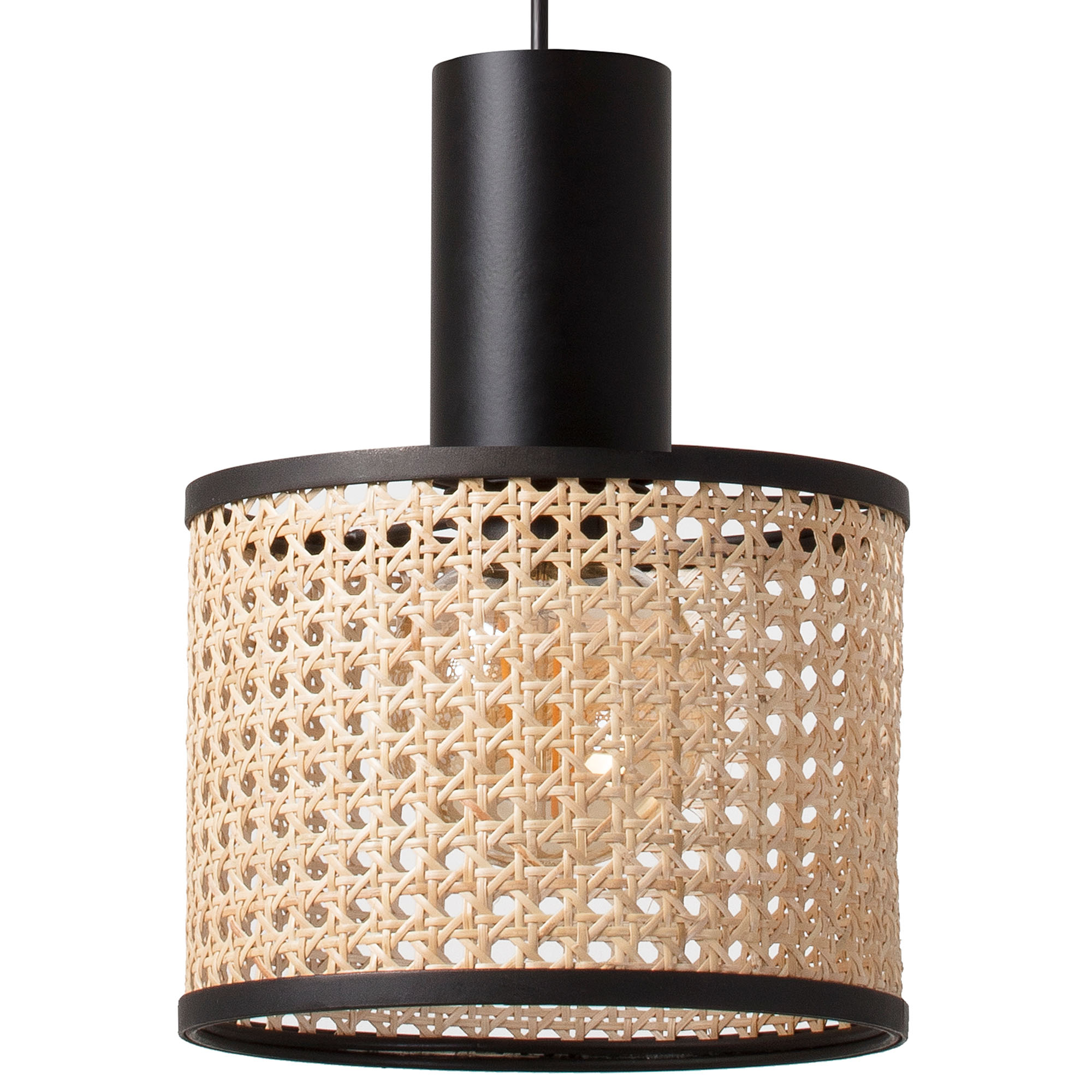 MAMBO 210 siyah/rattan pendant simple lamba