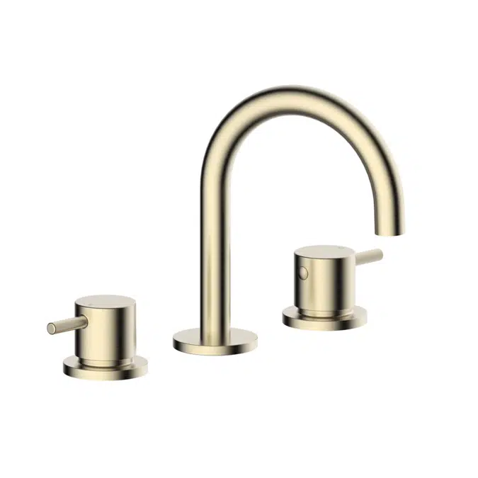 Mizu Drift Brushed Brass Basin Set 2267296