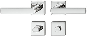 Door handle set, brass, Hoppe, Los Angeles M1642/843KV/843KVS - 900.93.907