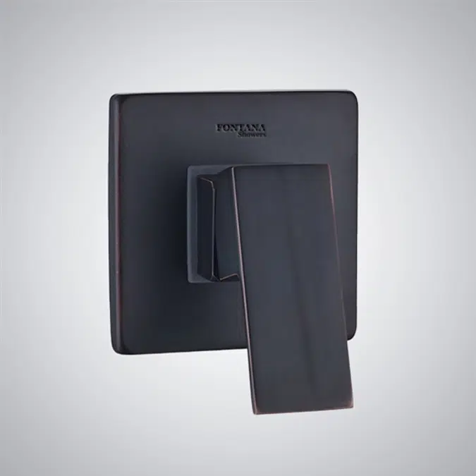 Duvara Monte Siyah Bronz Tek Yön Gizli Duş Bataryası