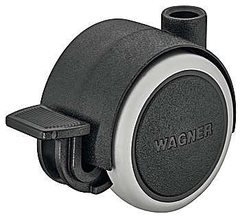 Twin wheel castor, Load bearing capacity 35 kg - 661.74.601