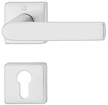 Door handle set, brass, Hoppe, Los Angeles M1642/843KV/843KVS - 900.92.903