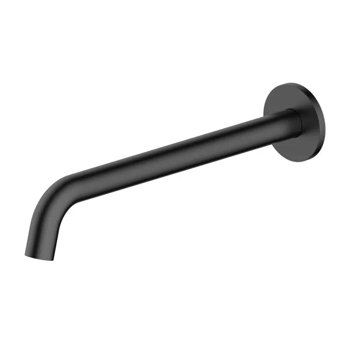 Mizu Drift Mat Siyah Duvar Lavabo/Küvet Çıkışı Kavisli Boru 300mm 2267232