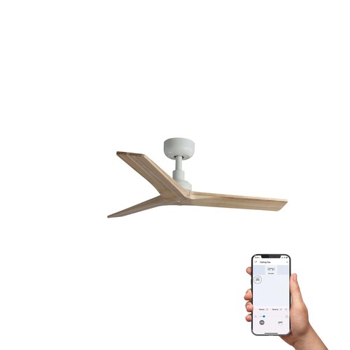 KLIM S Ceiling fan beyaz/pine TUYA