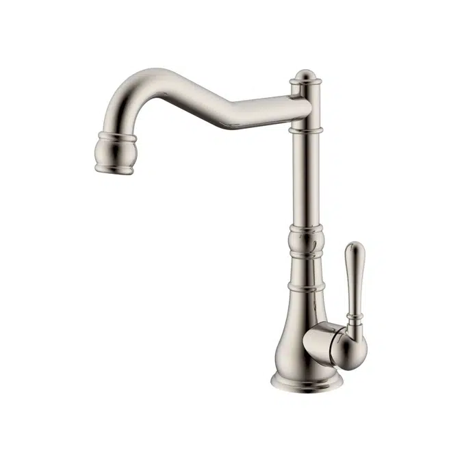 Milli Voir English Sink Mixer Tap Large Brushed Nickel 2265482