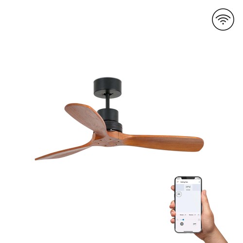 MINI LANTAU S Matt black/walnut fan TUYA