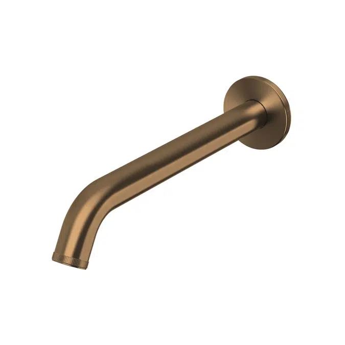 Milli Etch Brushed Bronze Wall Basin/Bath Outlet 250mm 21869