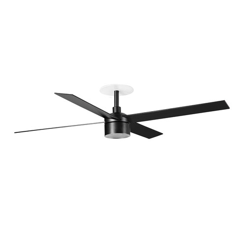 RUDDER RECESSED TEK 4 L Black/walnut fan 4000K TUYA