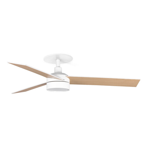 RUDDER RECESSED S LED Ceiling fan white/ash 20W SWT Wall Control white