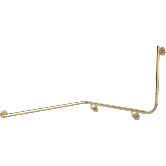 Drift Brushed Brass Left 90° Grab Rail 1110x1030x600mm 2266712